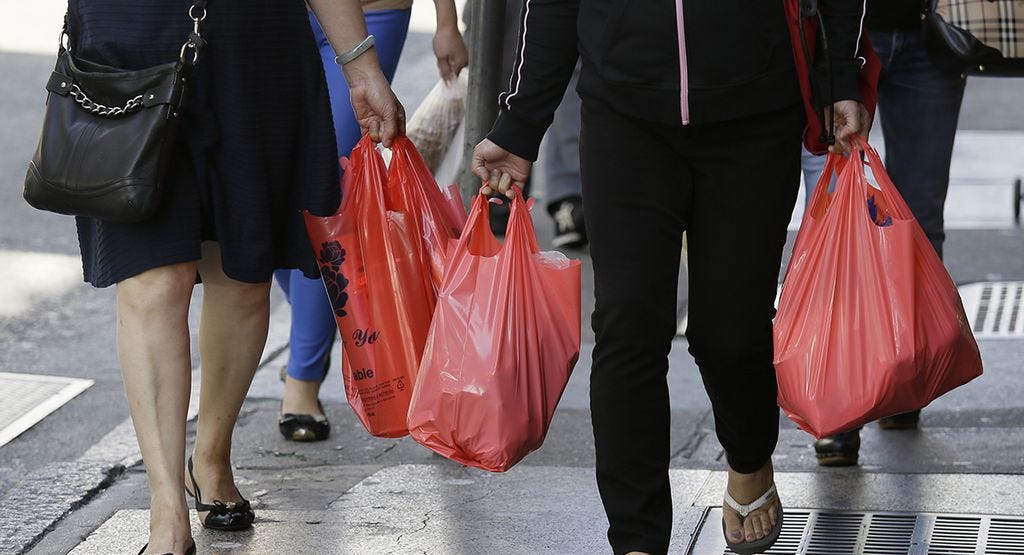 plastic bag handbag